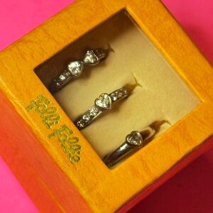 Folli Follie Elegant Silver Ring Set 3 silver size 6